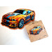 Пазл дерев'яний фігурний Muscle Car Yellow 25х25 см FWP-015