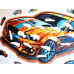 Пазл дерев'яний фігурний Muscle Car Yellow 25х25 см FWP-015