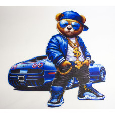 Пазл дерев'яний фігурний Blue Bugati Bear 25х25 см FWP-018