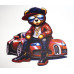 Пазл дерев'яний фігурний Red Bugati Bear 25х25 см FWP-019