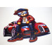 Пазл дерев'яний фігурний Red Bugati Bear 25х25 см FWP-019
