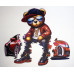 Пазл дерев'яний фігурний Red Bugati Bear 25х25 см FWP-019