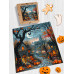 Пазл дерев'яний фігурний Halloween на околицях міста 40х40 см HLW-004