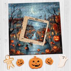 Пазл дерев'яний фігурний Halloween у Венеції 40х40 см HLW-011