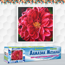 Алмазна вишивка (набір) Червона георгіна