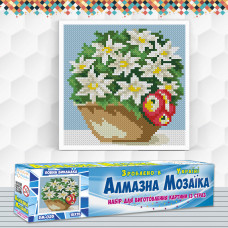 Алмазна вишивка (набір) Кошик зелені
