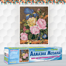 Алмазна вишивка (набір) Піони та іриси
