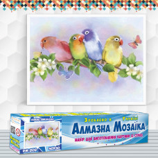 Алмазна вишивка (набір) Закохані папуги