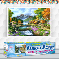 Алмазна вишивка (набір) Будинки в Альпах