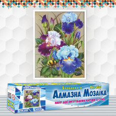 Алмазна вишивка (набір) Яскраві іриси Алмазна вишивка (набір) Яскраві іриси