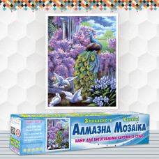 Алмазна вишивка (набір) Павлін і голуби