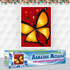 Алмазна вишивка (набір) Метелик на квітці Алмазна вишивка (набір) Метелик на квітці