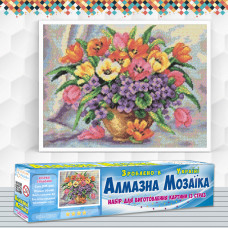 Алмазна вишивка (набір) Яскраві тюльпани Алмазна вишивка (набір) Яскраві тюльпани