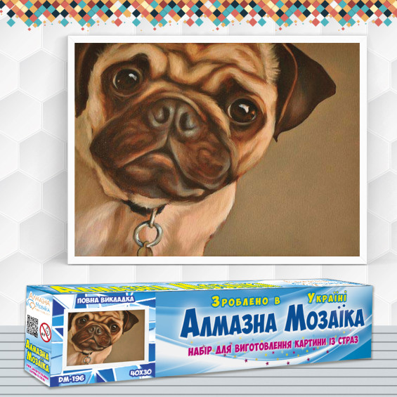 Diamond embroidery (set) Pug