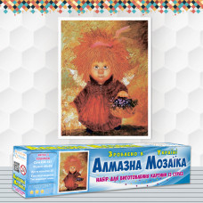 Алмазна вишивка (набір) Ангел з корзинкою квітів