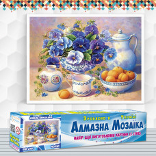 Алмазна вишивка (набір) Квіти на столі