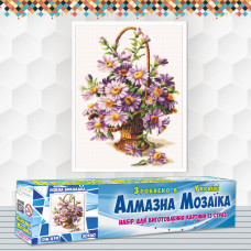 Алмазна вишивка (набір) Фіолетові айстри