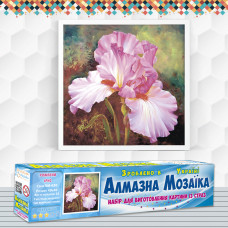 Алмазна вишивка (набір) Рожеві іриси