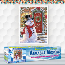 Алмазна вишивка (набір) Веселий сніговик