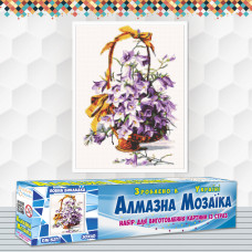 Алмазна вишивка (набір) Фіолетові дзвіночки