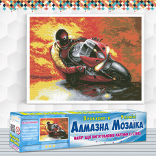 Алмазна вишивка (набір) Мотогонщик Алмазна вишивка (набір) Мотогонщик
