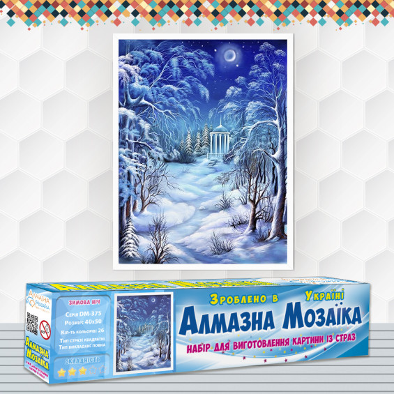 Алмазна вишивка (набір) Зимова ніч