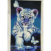 Diamond Embroidery (set) - Tiger cub with butterflies